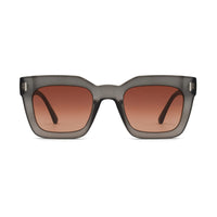 POLLY | Polarized Sunglasses | Matt Crystal Grey | Orange Lens