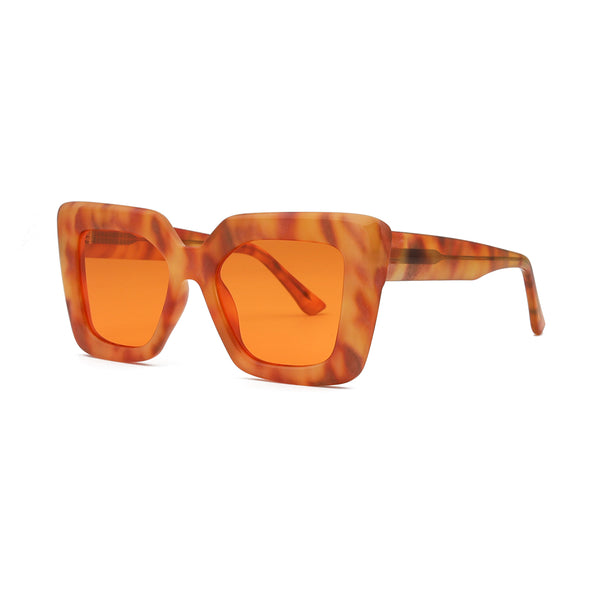 MONIQUE | Amber Tortoise | Orange Lens | Polarized Sunglasses