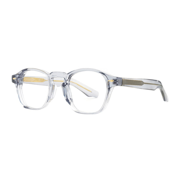 KENNIE | Transparent Grey | Gold Accent | Blue Light