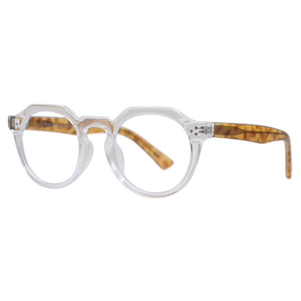 PARKER | Clear | Light Tortoise Temples | Blue Light