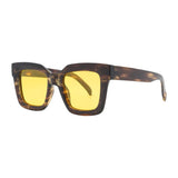 Ellie | Striped Brown | Yellow Lens