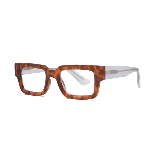 JONAH | Amber Tortoise | Transparent Matte Clear| Blue Light