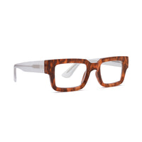 JONAH | Amber Tortoise | Transparent Matte Clear| Blue Light