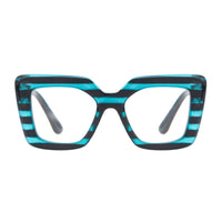 AVIV | Dark Teal and Black Stripes | Blue Light