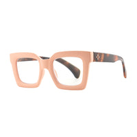 FIONA | Matte Peach | Tortoise Temples | Blue Light