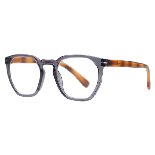 KASS | Transparent Grey| Brown Temples | Blue Light