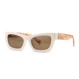 ROXY | Matte White | Brown Lens