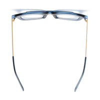 OLIVIA | Matte Transparent Blue | Matte Gold Temples |Blue Light