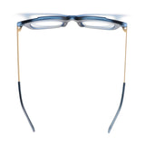 OLIVIA | Matte Transparent Blue | Matte Gold Temples |Blue Light