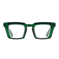 KAYDEN | Matte Transparent Green | Matte Gold Temples | Blue Light