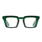 KAYDEN | Matte Transparent Green | Matte Gold Temples | Blue Light