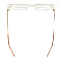 KAYDEN | Matte White | Matte Gold Temples | Blue Light