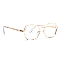 MELISSA | Gold Metal Frame | Clear Accent