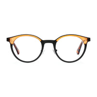 ETHAN | Matte Black Metal Frame | Brown Accent