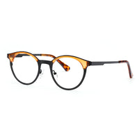 ETHAN | Matte Black Metal Frame | Brown Accent