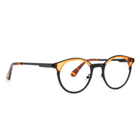 ETHAN | Matte Black Metal Frame | Brown Accent