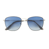 ELLE | Silver Frame | Grey Tortoise Tips | Blue Gradient Lens | Polarized Sunglasses