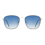 ELLE | Silver Frame | Grey Tortoise Tips | Blue Gradient Lens | Polarized Sunglasses