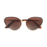 LOTUS | GOLD FRAME | BROWN CATEYE ACCENT | TORTOISE TIPS | BROWN LENS | Polarized Sunglasses