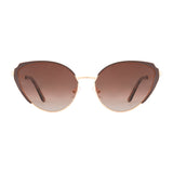 LOTUS | GOLD FRAME | BROWN CATEYE ACCENT | TORTOISE TIPS | BROWN LENS | Polarized Sunglasses