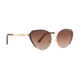 LOTUS | GOLD FRAME | BROWN CATEYE ACCENT | TORTOISE TIPS | BROWN LENS | Polarized Sunglasses