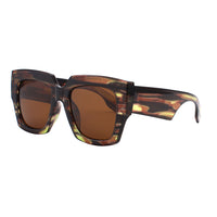 MARLEY | Polarized Sunglasses | Brown | Green Streaks