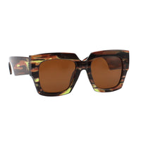 MARLEY | Polarized Sunglasses | Brown | Green Streaks