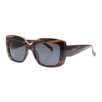 TESSA | Polarized Sunglasses | Black | Brown Streaks