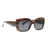 TESSA | Polarized Sunglasses | Black | Brown Streaks