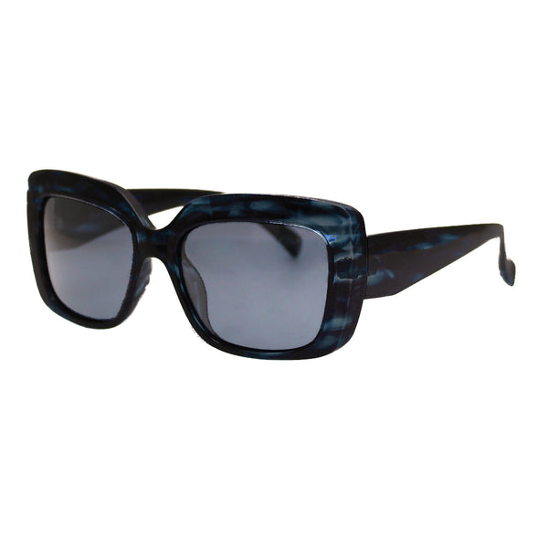 TESSA | Polarized Sunglasses | Blue | Black Streaks