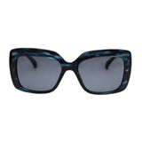 TESSA | Polarized Sunglasses | Blue | Black Streaks