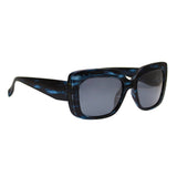 TESSA | Polarized Sunglasses | Blue | Black Streaks