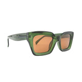 DYLAN | Crystal Clear Green | Brown Polarized Lens