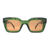 DYLAN | Crystal Clear Green | Brown Polarized Lens
