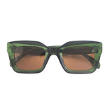 DYLAN | Crystal Clear Green | Brown Polarized Lens