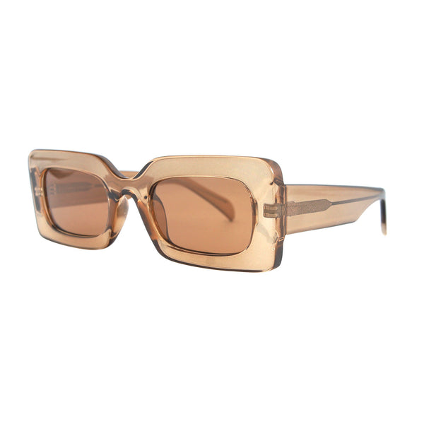 MARA | Polarized Sunglasses | Crystal Clear Light Brown