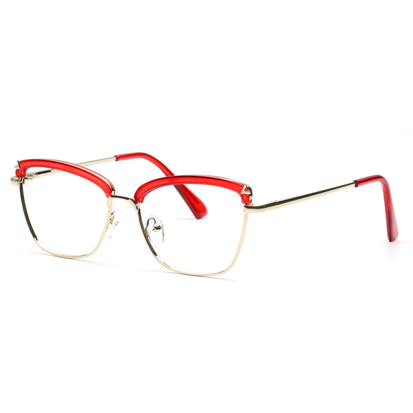 CLOVE | Gold Metal Frame |  Red Accents