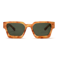 ZION | Amber Tortoise | Green Lens | Polarized Sunglasses