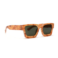 ZION | Amber Tortoise | Green Lens | Polarized Sunglasses