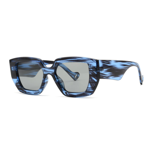 NYLA | Polarized Sunglasses | Blue | Black Streaks